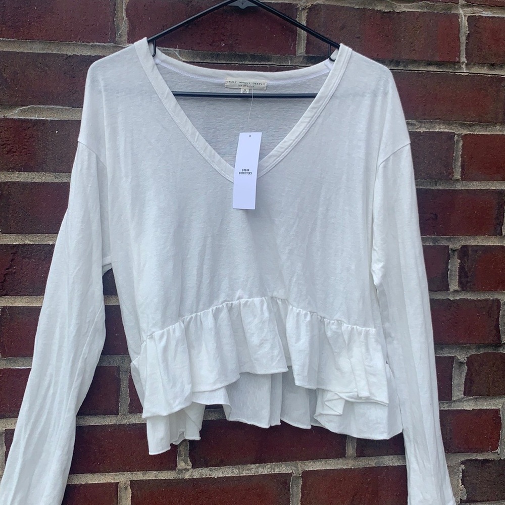 NWT URBAN OUTFITTERS white babydoll top